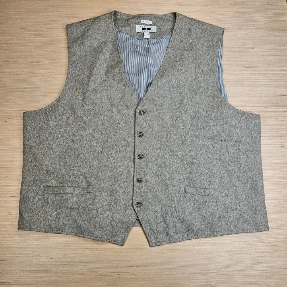 Joseph Abboud Suit Vest Mens 5X Brown Classic Fit Formal Dress Waistcoat